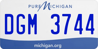 MI license plate DGM3744