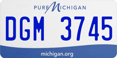 MI license plate DGM3745