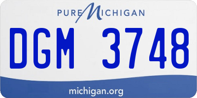 MI license plate DGM3748