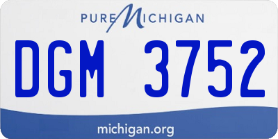 MI license plate DGM3752