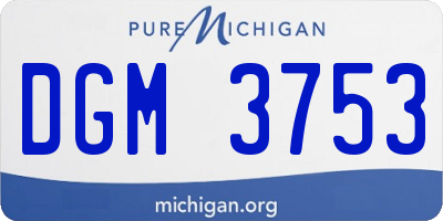 MI license plate DGM3753