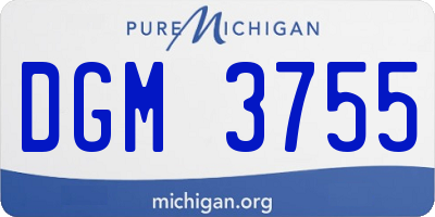 MI license plate DGM3755