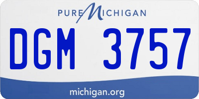MI license plate DGM3757