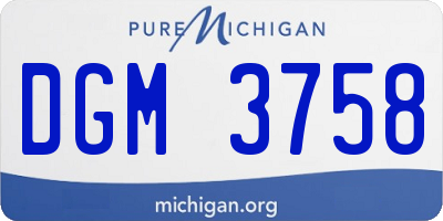 MI license plate DGM3758