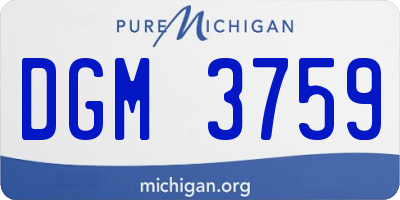 MI license plate DGM3759
