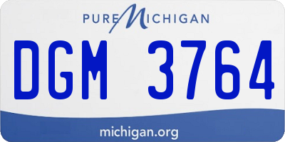 MI license plate DGM3764