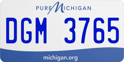 MI license plate DGM3765