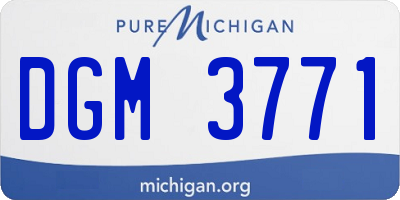 MI license plate DGM3771