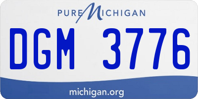 MI license plate DGM3776