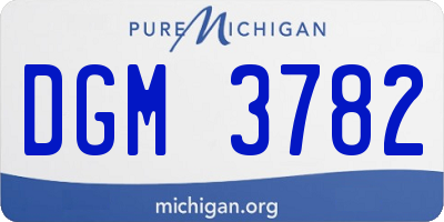 MI license plate DGM3782
