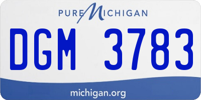 MI license plate DGM3783
