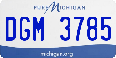 MI license plate DGM3785