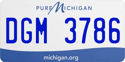 MI license plate DGM3786