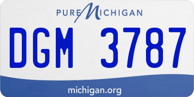 MI license plate DGM3787