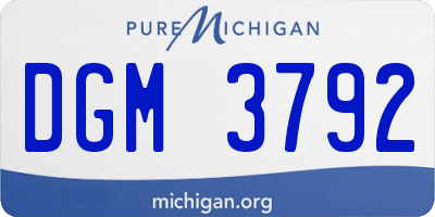 MI license plate DGM3792