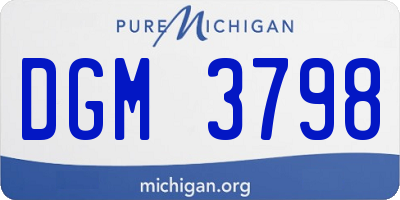 MI license plate DGM3798