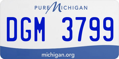 MI license plate DGM3799