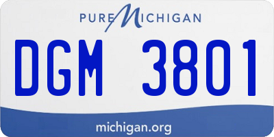 MI license plate DGM3801