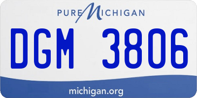 MI license plate DGM3806