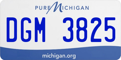 MI license plate DGM3825
