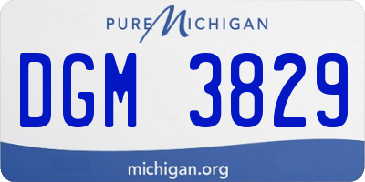 MI license plate DGM3829