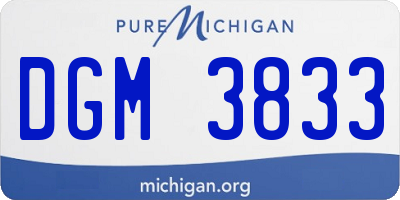 MI license plate DGM3833