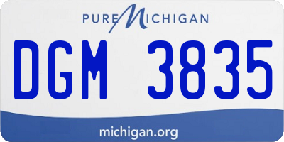 MI license plate DGM3835