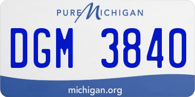 MI license plate DGM3840