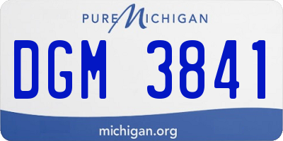 MI license plate DGM3841