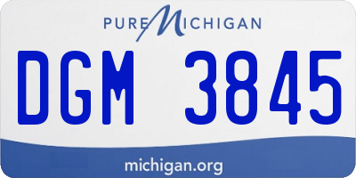MI license plate DGM3845
