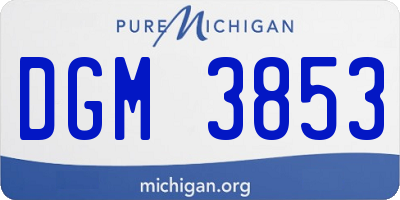 MI license plate DGM3853