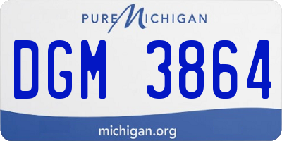 MI license plate DGM3864