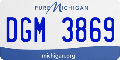 MI license plate DGM3869