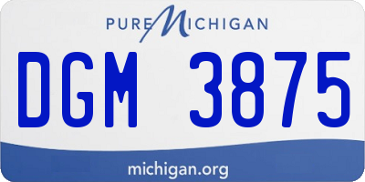MI license plate DGM3875