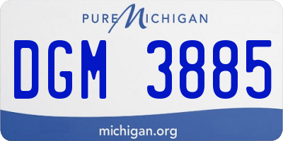 MI license plate DGM3885