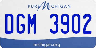 MI license plate DGM3902