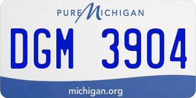 MI license plate DGM3904