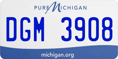 MI license plate DGM3908