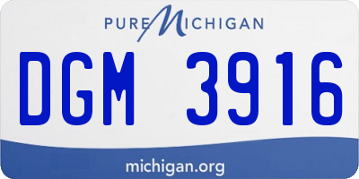 MI license plate DGM3916
