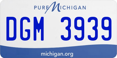 MI license plate DGM3939