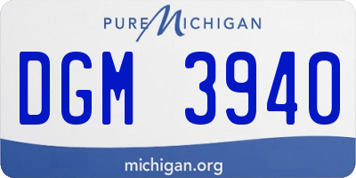 MI license plate DGM3940