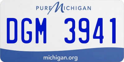 MI license plate DGM3941