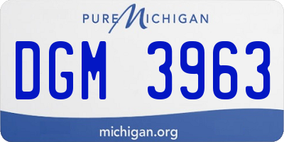 MI license plate DGM3963
