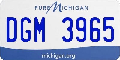 MI license plate DGM3965