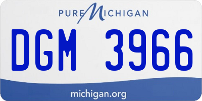 MI license plate DGM3966