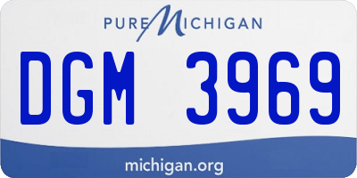 MI license plate DGM3969