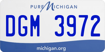 MI license plate DGM3972