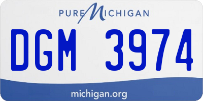 MI license plate DGM3974