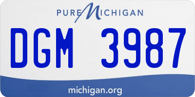 MI license plate DGM3987