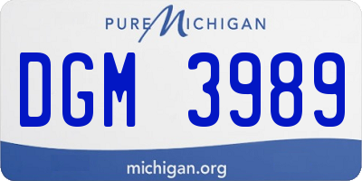 MI license plate DGM3989